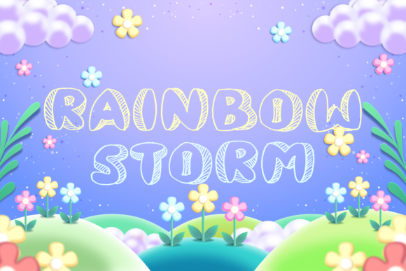 Discovering the Creative Spark of Rainbow Storm Typography